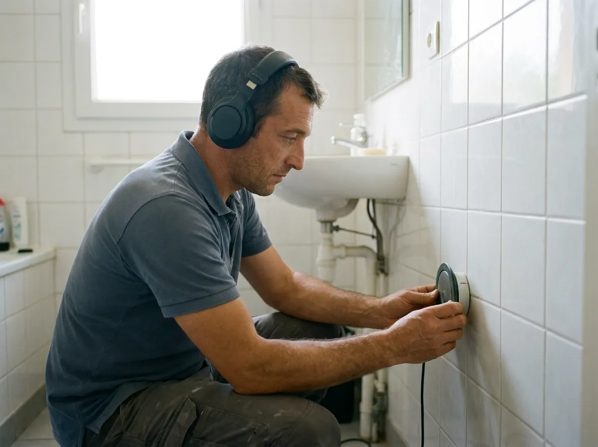 Recherche de fuite d'eau non destructive dans un pavillon de Bondoufle